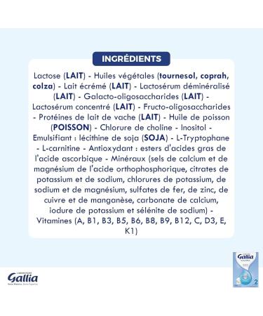 Laboratoire Gallia - Calisma 2 me ge - Lait en Poudre Enrichi en Vitamines A C & D - Sans Huile de Palme - B b de 6 12 mois - Lot de 3x1 2kg 6-12 mois - Buy Online on GoSupps.com