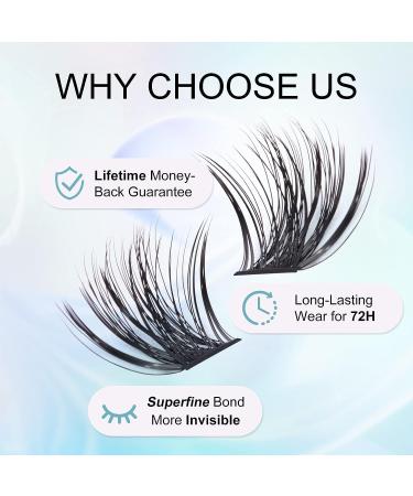 D Curl Wispy Eyelash Clusters 72 Pcs 10-16mm 0.07D DIY Lash Extensions | Lash Clusters Extensions - Buy Online on GoSupps.com