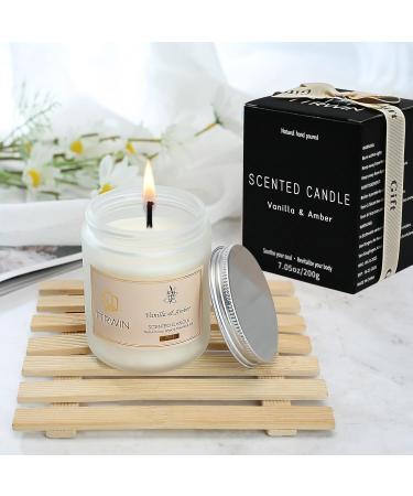 TTRWIN Jasmine & Ylang Ylang Scented Candle - 200g 50H Burn Natural Soy Wax Glass Jar - Perfect Gift for Women Christmas Mother's Day Valentine's Day - Buy Online on GoSupps.com