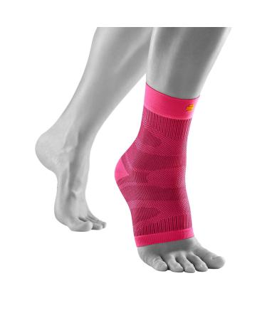Bauerfeind Sleeve for your ankle "Sports Compression Ankle Support" 1 Unisex ankle bandage with compression ankle protection for running fitness and ball sports right & left -wearing XL pink
