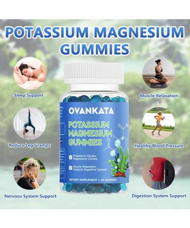 OVANKATA Potassium Magnesium Gummies with Ashwagandha & Vitamin D - Natural Energy & Stress Relief - Buy Online on GoSupps.com