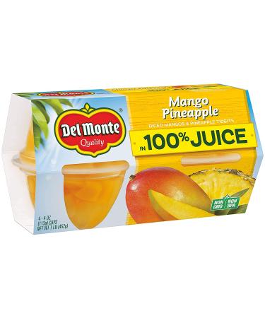 Del Monte Mango & Pineapple Fruit Cups 4.4oz - 24 Pack Snacks - Buy Online on GoSupps.com