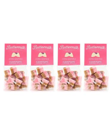 Buttermilk Strawberry Cream Split Fudge 175g - Pack of 4