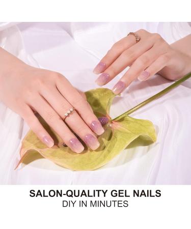 DANNI & TONI 28 Semi-Cured Nail Wraps - Salon Quality Gel Nail Stickers Set (Canvas of Sparkles) - Buy Online on GoSupps.com