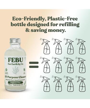 FEBU All Purpose Cleaner - Pure Eucalyptus Natural Concentrate 48 Fl Oz Plant-Based Eco-Friendly Safe for Home Use - Buy Online on GoSupps.com