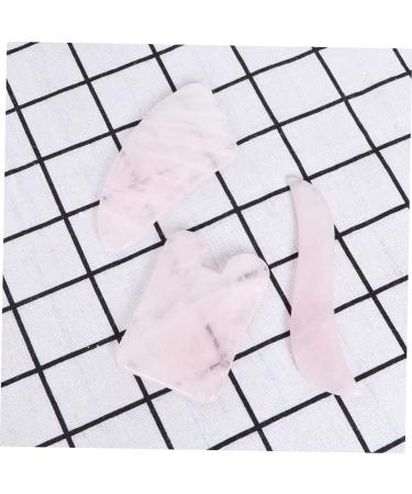 FOMIYES 3pcs Gua Sha Massager Set - Pink Facial & Body Crystal Massage Tools for Rejuvenation | International Shipping Available - Buy Online on GoSupps.com