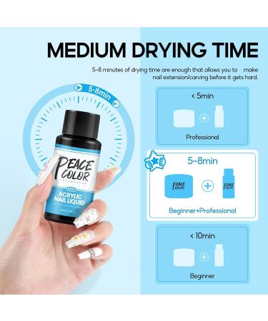 PEACECOLOR 30ML Acrylic Liquid Non-Yellowing Monomer for Acrylic Nails Acrylic Powder Professional Acrylic Liquid for Nail Art DIY at Home Beauty Gifts for Women Girls color 161 - Buy Online on GoSupps.com