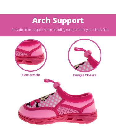Disney Minnie Mouse Water Shoes for Kids - Pink Aqua Socks for Summer - Toddler Size 7-8 - Buy Online on GoSupps.com