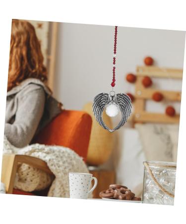 Hohopeti Crystal Pendant Window Decor Retro Home Decor Christmas Zinc Alloy Pendant Commemorate Tree Pendant 39x6.5cm Dark Red - Buy Online on GoSupps.com