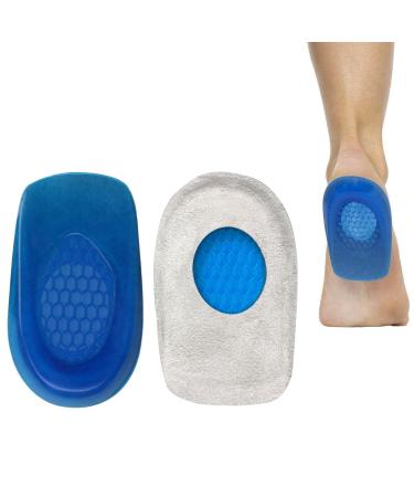 2 Pcs Heel Cushion Pads - Orthotic Support Soft Padded Gel Heel Pads for Men and Women - Shoes Inserts Heel Support Plantar Fasciitis Support for Pain Relief Achilles Pain