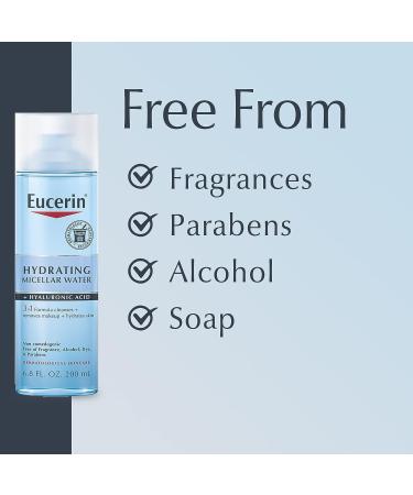 Eucerin Hydrating 3-in-1 Micellar Water with Hyaluronic Acid - 6.8 Fl Oz - Buy Online on GoSupps.com