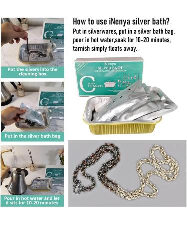 Silver Clean and Shine Bath - No Rubbing Silver Cleaner & Tarnish Remover Liquid Dip for Silverware - Buy Online on GoSupps.com