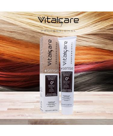  Vitalcare Vitalcare | +Sense - Professional Permanent Hair Color Ammonia-Free Resorcin PPD Silicones Parabens - With Argan Oil Macadamia and Avocado 1/00 Black 100 ml - Buy Online on GoSupps.com