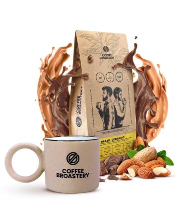 Coffret Coffee Broastery Caf en grains Brazil Cerrado Premium 1kg + Tasse en c ramique