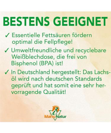Mahu Nature 1L Salmon Oil for Dogs & Cats | Omega 3 & 6 Fatty Acids | BARF Diet Addition for All Ages - Buy Online on GoSupps.com