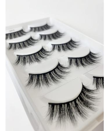 Real Mink Lashes Set - Natural Fluffy Wispy Dramatic 3D Eyelashes (5 Pairs) | International Shipping - Buy Online on GoSupps.com