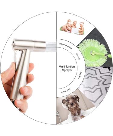 YaeCCC Cloth Diaper Sprayer - Handheld Bidet for Toilet Seat | Anti-leak Hose | Wall Mounted - Multi-function for Baby & Pets - Buy Online on GoSupps.com
