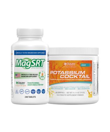 Jigsaw Health Bundle | MagSRT 240 Tablets and Potassium Cocktail (Orange) 60 Servings (Jar)