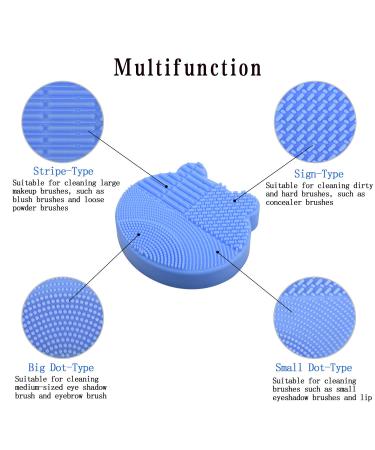 Buy Makeup Brush Cleaning Mat & Drying Stand - Clean Brushes Instantly | Perfect Valentine's Day Gift (Blue - Buy Online on GoSupps.com