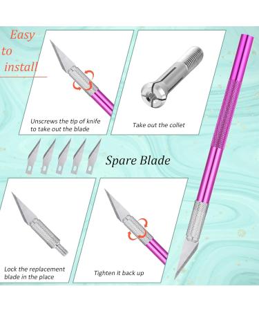 6 Pieces Stainless Steel French Nail Trimmer Set - Acrylic Nails Cutters with 5 Spare Blades & 2 Handles for Perfect Manicure - DIY Colorful Nail Art Tools - Buy Online on GoSupps.com
