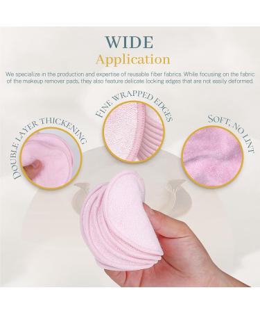 Bagentry 30 Pcs Natural Fiber Round Makeup Remover Pads Washable Reusable Face Pads Cloth Rounds Facial Cleansing Pads Wipes for All Skin Types Travel (5 Color) - Buy Online on GoSupps.com