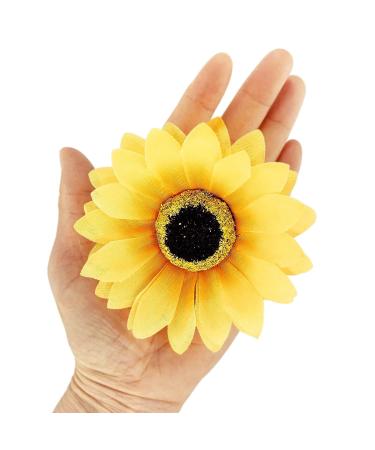 12 Pieces Sunflower Hair Clips 3.9 inches Alligator Pins for Wedding, Party, Boho Beach - Christmas Decorations - Buy Online on GoSupps.com