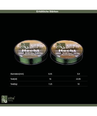 Zite Fishing Monofilament Line 550m - High Strength 0.35mm for Trout Eel & Pike | True Colors | International Shipping - Buy Online on GoSupps.com