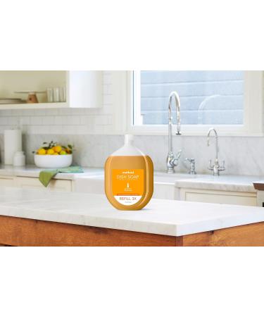 Method Liquid Dish Soap Refill Plant-Based Dishwashing Liquid that Cuts Through Tough Grease for a Sparkling Clean Clementine Scent 36 Fl. Oz - Buy Online on GoSupps.com