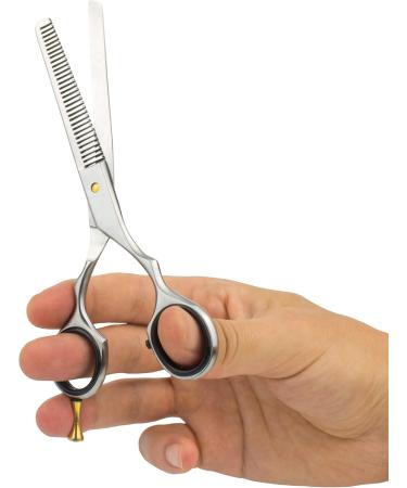 Socialic Effilting Scissors | Premium 16.5 cm Stainless Steel Thinning Scissors with Etui | Sharp Hair Clipper for Men & Women | Precise Hair Cutting Tool - Buy Online on GoSupps.com