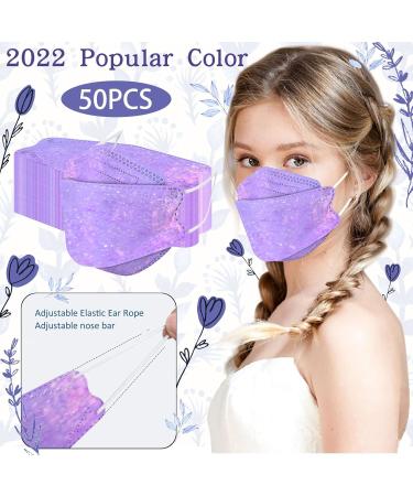 Buy AMDOLE 50-Piece Colorful Fish-Shaped Disposable Mouth Protection - 4-Layer Breathable Bandana Scarves for Adults | International Shipping - Buy Online on GoSupps.com