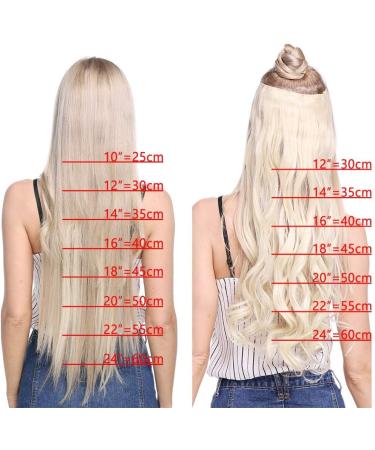 Silk-co 26 Inch 8PCS Clip in Hair Extensions Dark Brown to Ash Blond - 100% Synthetic Long Straight Hair Piece for Full Head - Buy Online on GoSupps.com