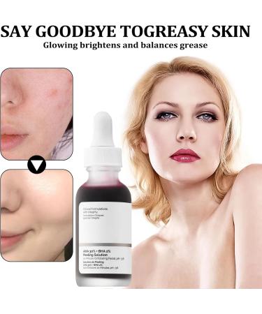 AHA 30% + BHA2% Peeling Solution Exfoliating Facial Serum for Hydrated Serum for Face Peeling Solution Reduces Pore Congestion and Fine Lines Smooth Skin Skincare Tightening Cream for Face - Buy Online on GoSupps.com