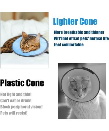 Cat Recovery Collar Adjustable Cat Neck Protective Cat Collar Waterproof Elizabethan E Collar for Cats Kittens Puppies after Surgery to Stop Licking Wounds (Blue) - Buy Online on GoSupps.com