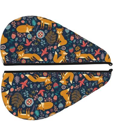Buy Colorful Fox Hair Towel Wrap - Quick Drying Hair Turban with Button | International Shipping - Buy Online on GoSupps.com