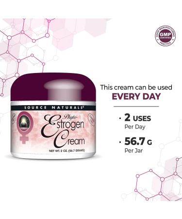 Supersmart Phyto-Estrogen Cream with Pomegranate Juice Extract | Non-GMO Gluten Free Liposomal Absorption | 2 Oz - Best Natural Oestrone Supplement - Buy Online on GoSupps.com