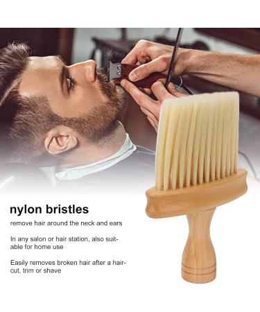 Hair Cutting Duster Barber Brush Neck Duster Nylon Bristles Simple Style Neck Duster with Wooden Handle Barber Brush for Hair Cutting - Buy Online on GoSupps.com