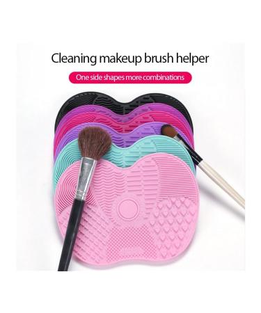 Silicone Brush Cleaner Mat - Makeup Cleaning Gel for Foundation Brushes - Pink Scrubber Pad - Buy Online on GoSupps.com