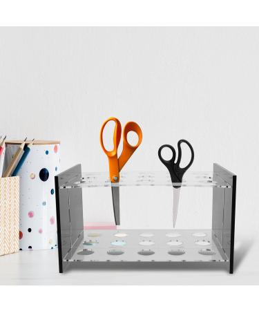 COHEALI Art Scissors Stand 15-hole Craft Scissor Holder Acrylic Test Tube Rack Handcraft Tool Shear Organizer Pen Storage Display Stand - Buy Online on GoSupps.com
