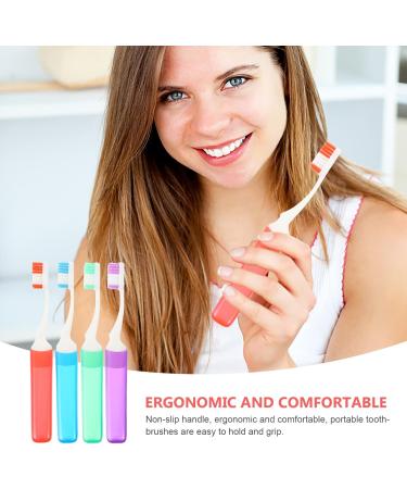Iwowhero 4-Piece Travel Toothbrush Set | Portable Nylon Oral Care Accessories for International Travel - Buy Online on GoSupps.com