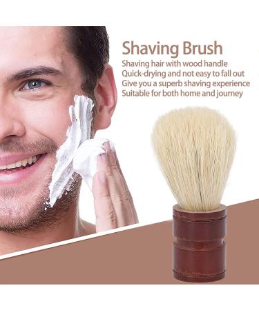 Men's Beard & Hair Razor Brush | Wooden Handle Mustache Styling & Foaming Facial Cleaning Brush - Perfect Valentine's Day Gifts - Buy Online on GoSupps.com