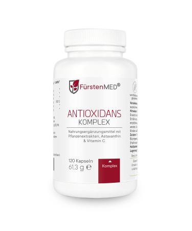 F rstenMED Antioxidant Complex with Astaxanthin + OPC + Vitamin C 120 Capsules Vegan & High Dose - No Additives - Buy Online on GoSupps.com