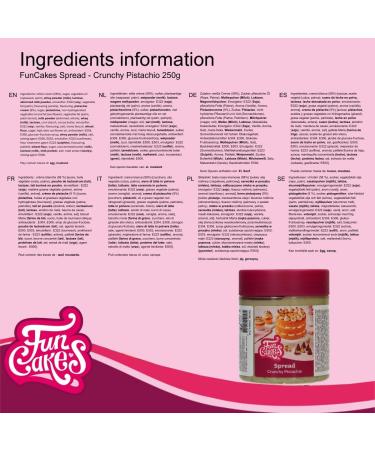 FunCakes Spread Crunchy Pistache: P te tartiner pistache croustillante Parfaite pour superposer dans les g teaux taler sur ou l int rieur de cupcakes cuits - 250g - Buy Online on GoSupps.com
