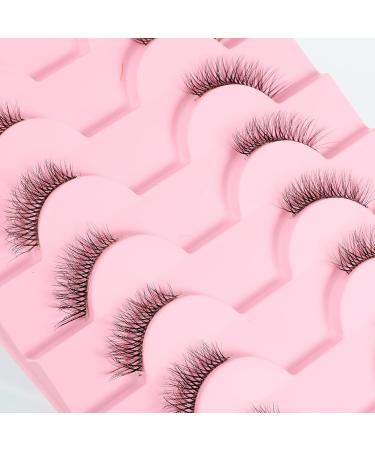 Buy Half Lashes Wispy Cat Eye 3D Fluffy False Lashes - 10 Pairs Natural Look Soft Eyelashes (6MM-10MM) D03 - International Shipping Available - Buy Online on GoSupps.com