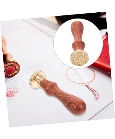 Gogogmee 1pc Dispensing Plate Tool DIY Eyeshadow Tool Vintage Wax Seal Stamp Handle Hotfix Wooden Handle 1 count (Pack of 1) Golden - Buy Online on GoSupps.com
