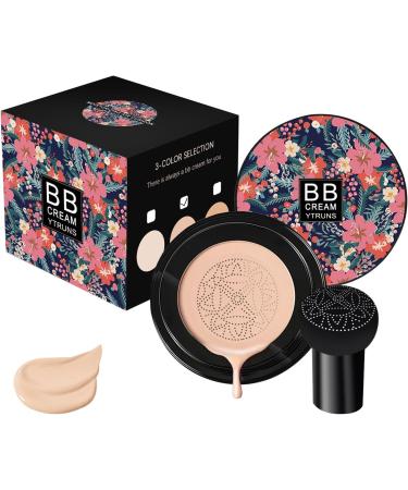 BB Cream Mushroom Air Cushion - Moisturizing Makeup Base Moisturizing Foundation | Lightweight Skin Perfecting Cover with Nourishing Ingredients - Buy Online on GoSupps.com