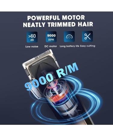 Audoc Professional Full Metal Body Digital Brushless Motor Cordless Hair Trimmer for Men 9000RPM Barber Clipper Hair Trimmer for Salon Mens Hair Clippers with Magnetic Motors - Buy Online on GoSupps.com