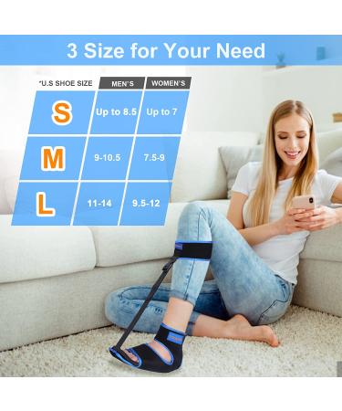 Adjustable Plantar Fasciitis Night Splint - Foot Brace for Pain Relief - Men & Women - Large - Buy Online on GoSupps.com
