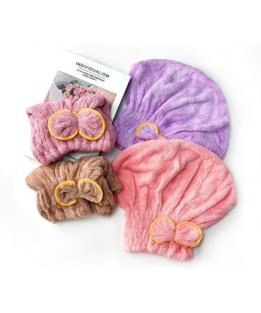 New Super Absorbent Purple Hair Towel Wrap for Women - Ideal for Long Hair & Fast Drying - Buy Online on GoSupps.com