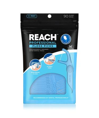 REACH Interdental Floss Cute Angle for Better Reach Vented for Better Grip 90 Count Floss Mint Flavor - Buy Online on GoSupps.com