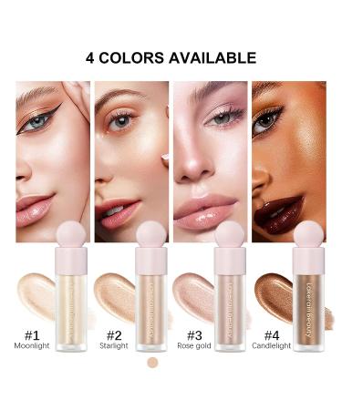 2-STARLIGHT Liquid Luminizer Body & Face Highlighter | Waterproof & Moisturizing Illuminator for Face & Body | Light Shimmer Formula (0.25 Fl Oz) - Buy Online on GoSupps.com